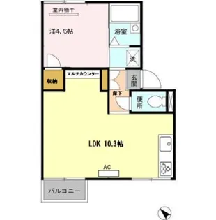 レジデンス御領【205号室】の間取り