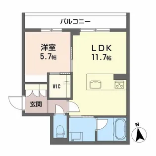 CARREFOUR菊陽【2階】の間取り