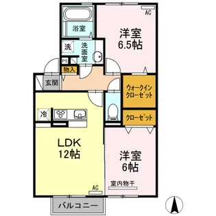 グレース ソシア A棟【2階】の間取り