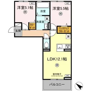フェニックスアレシア【2階】の間取り