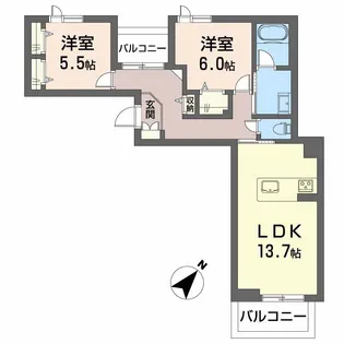 ベンガレンシス【3階】の間取り