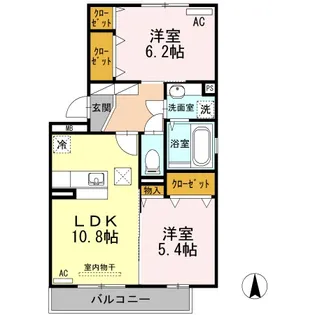グレイス近見【1階】の間取り