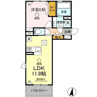 LAVIE BELLE(ラヴィ ベール) A棟【1階】の間取り