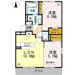 ルミエールハウス【1階】の間取り
