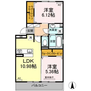 ヴァン・ベール五里木【2階】の間取り