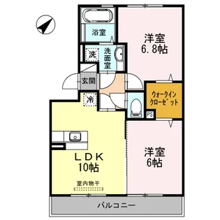 グランベージュ A棟【2階】の間取り