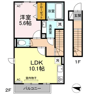 グランフォレMⅠ【2階】の間取り