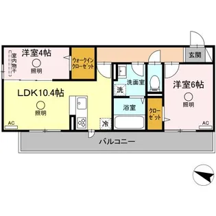 ラ・メゾン ドゥ【303号室】の間取り