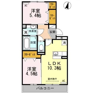 サンハイム合志【3階】の間取り