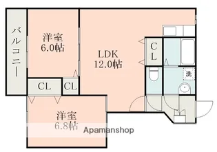 熊本県熊本市北区龍田弓削1丁目【アパート】の間取り