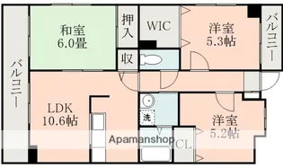 キープブライト桜木Ⅱ【3階】の間取り