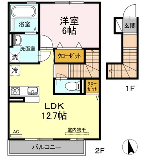 ラ・カーサ・デ・須屋【2階】の間取り