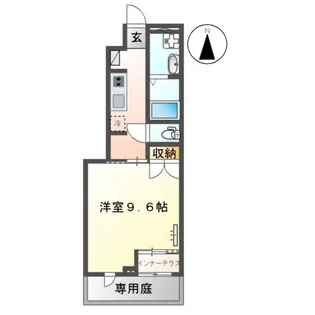 ソレイユ蓮台寺【102号室】の間取り