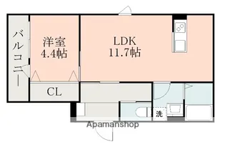 メゾンクレール長嶺南【2階】の間取り
