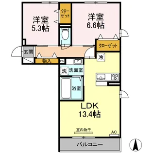 ルヴェデュソレイユ Ⅰ【3階】の間取り
