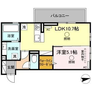 CREST(クレスト)【3階】の間取り