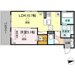 CREST(クレスト)【1階】の間取り