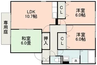 グランメール A棟【1階】の間取り