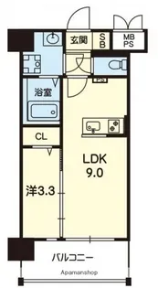 ドノーレ熊本駅東【2階】の間取り