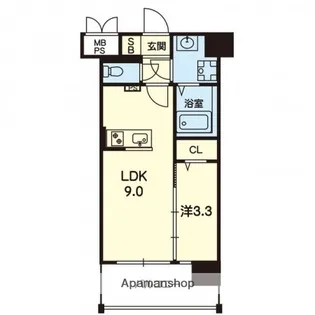ドノーレ熊本駅東【4階】の間取り