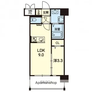 ドノーレ熊本駅東【3階】の間取り