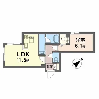 LUCE帯山西【1階】の間取り