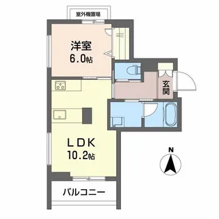 シャーメゾン 京町【2階】の間取り