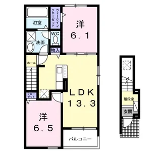 ソレイユ【2階】の間取り