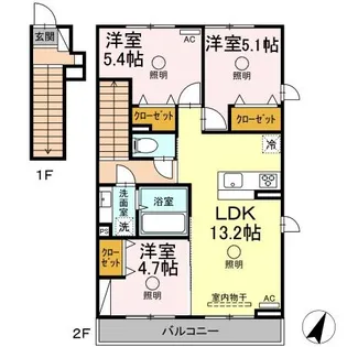 アリエス A【2階】の間取り