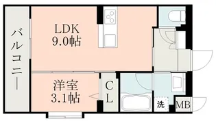 ラ・シック菊陽Ⅲ【6階】の間取り