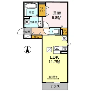 D’スカイヒルズ【1階】の間取り
