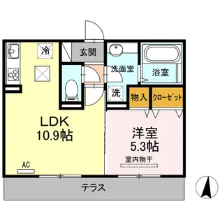 グレイスルポ B棟【1階】の間取り
