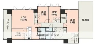 レ ジェイド熊本日赤通り【1階】の間取り