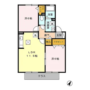 ベルメゾン A棟【1階】の間取り