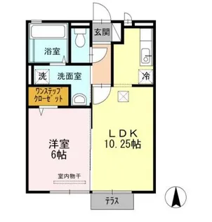 グランドソレイユ(山室) A棟【1階】の間取り