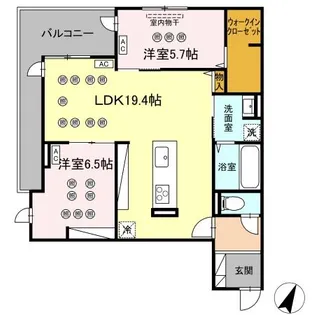 LUMINA(ルミナ) I棟【2階】の間取り