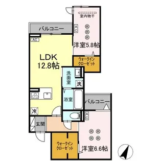 LUMINA(ルミナ) I棟【3階】の間取り