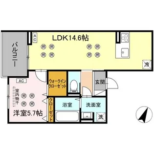 LUMINA(ルミナ) II棟【306号室】の間取り