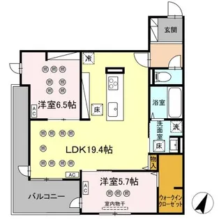 LUMINA(ルミナ) II棟【1階】の間取り