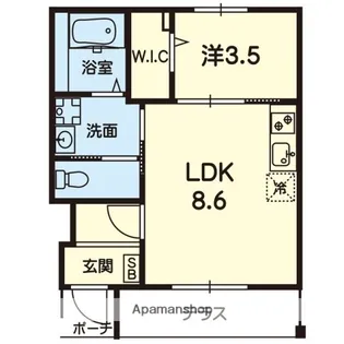 VIENTO大津杉水【1階】の間取り