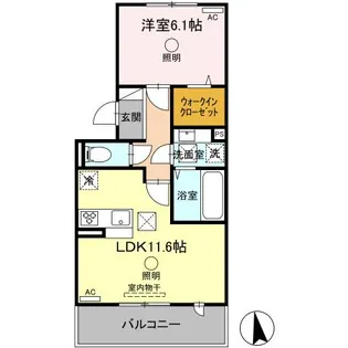 シェシレーヌ【1階】の間取り