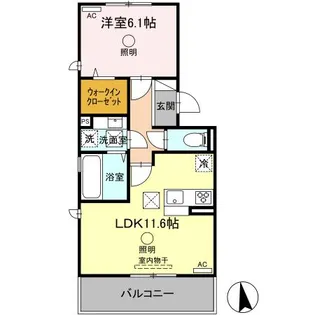 シェシレーヌ【1階】の間取り