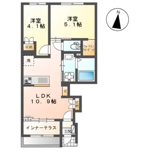 LIBERTE【103号室】の間取り