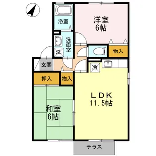 たんぽぽハウス C棟【1階】の間取り