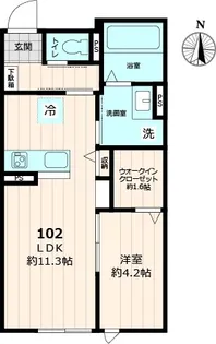THE OASIS【102号室号室】の間取り