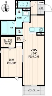 THE OASIS【305号室号室】の間取り