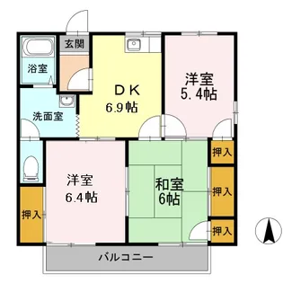 ファミール須屋 B棟【2階】の間取り