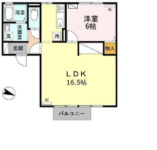 ヴィラ沼山津【1階】の間取り