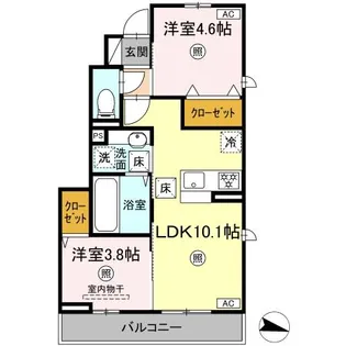 ウッドソレルやまが【1階】の間取り