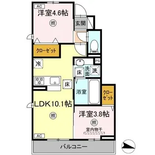 ウッドソレルやまが【1階】の間取り